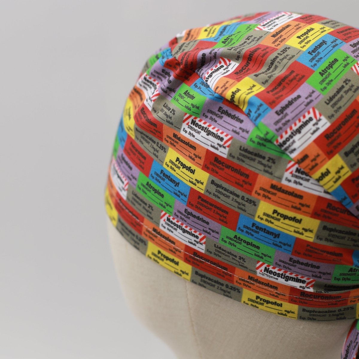 Anaesthetist Drug Labels Scrub Cap