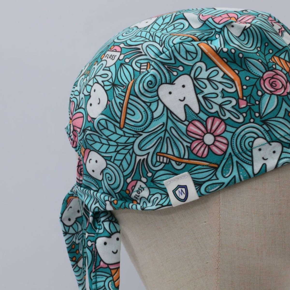 Abstract Jungle Tooth Teeth Scrub Cap