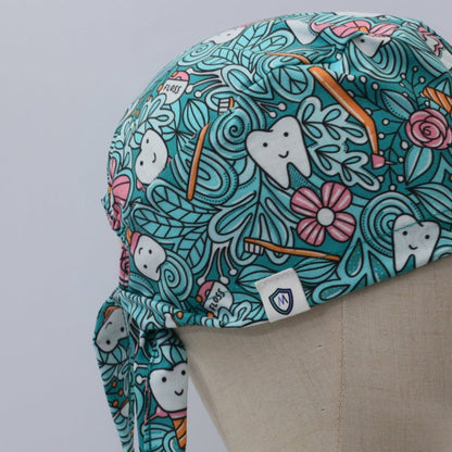 Gorro de limpieza dental con diseño de jungla abstracta