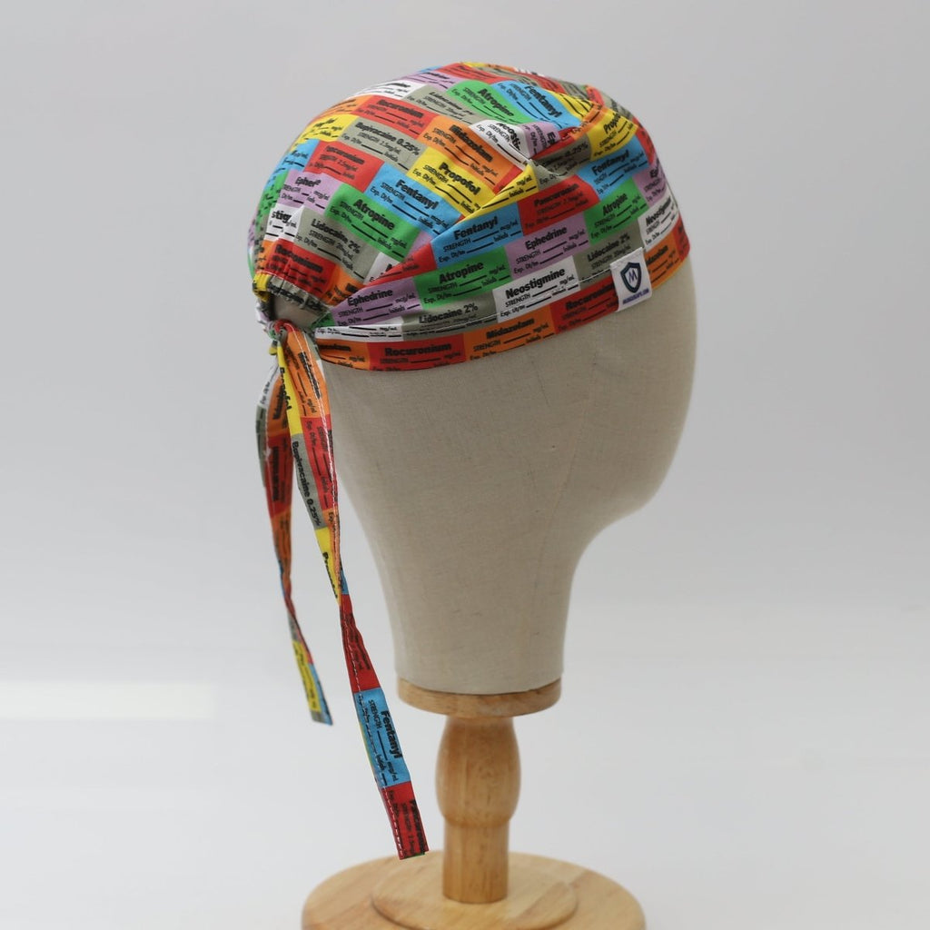 Anaesthetist Drug Labels Scrub Cap
