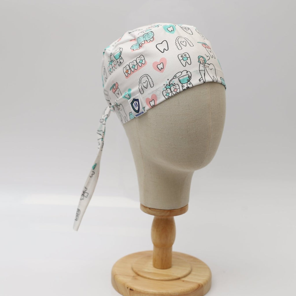 Dental Hygienist Teeth Cleaning White Scrub Cap