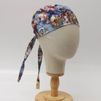 Disney Overload scrub cap pattern detail on mannequin