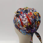 Disney Overload scrub cap fabric pattern close-up