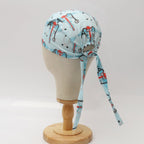 Medical Snake Caduceus Logo Blue USA scrub cap