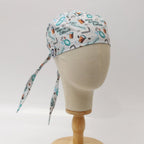 Anaesthetist ABCs scrub cap fabric pattern close-up