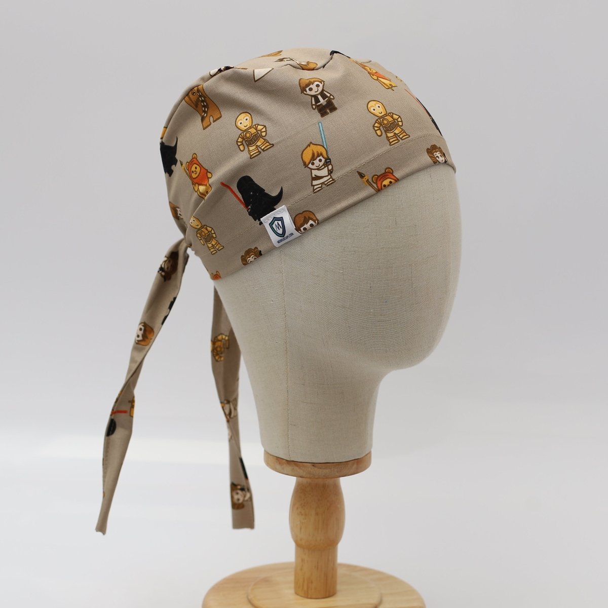 Star Wars on Khaki Beige Kawaii Scrub Cap