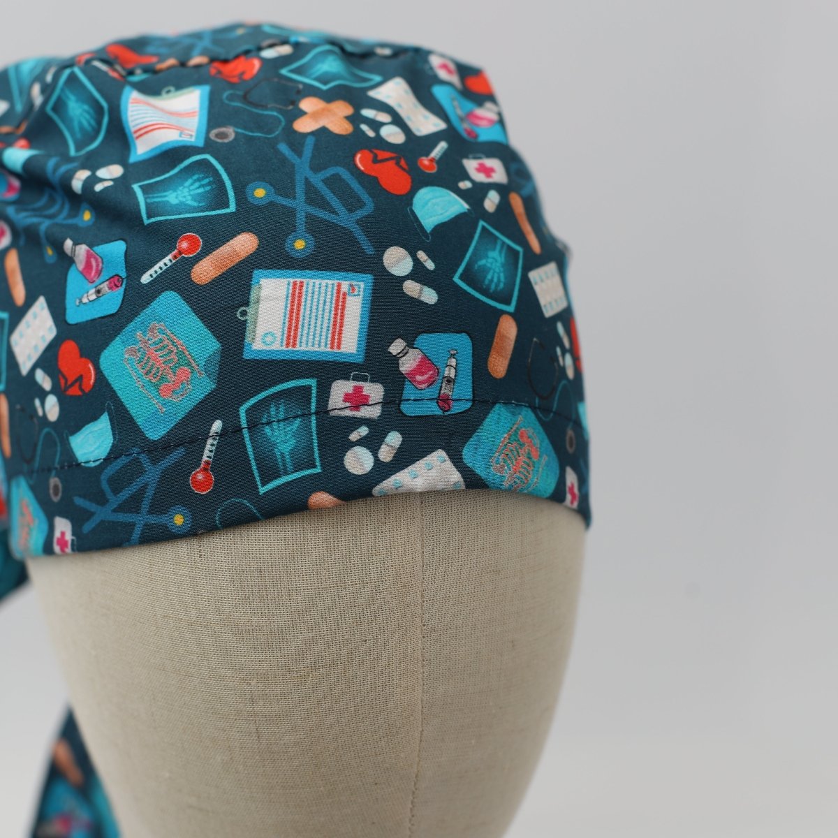 Hospital Surgery Admin On Navy Scrub Cap