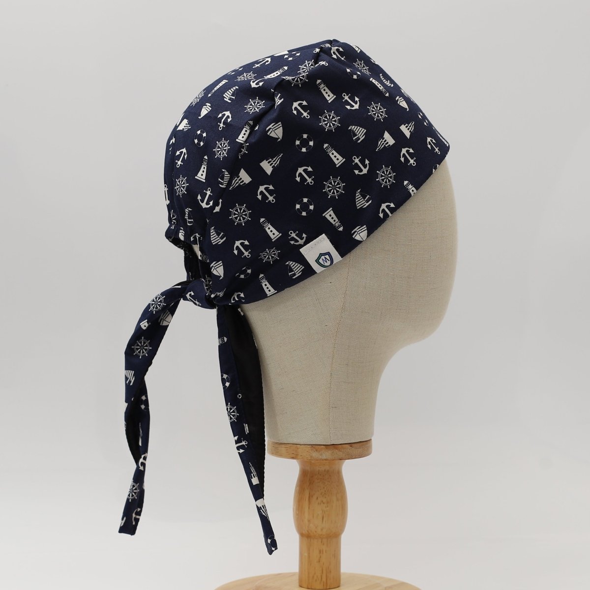 Nautical Ships Lighthouses On Navy Scrub Caps