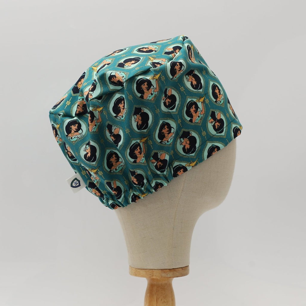 Gorro quirúrgico con cabezas de Jasmine de Aladdin de Disney