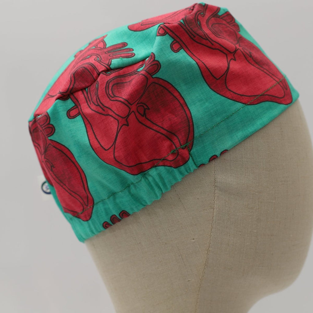 Gorro quirúrgico con corte transversal en forma de corazón