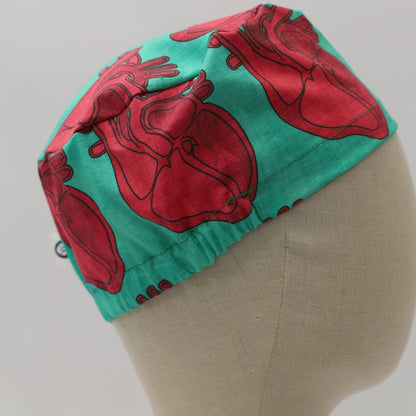 Cross Section Heart Scrub Cap