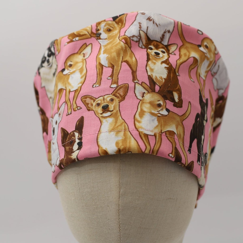 Dogs Chihuahua Pink Scrub Cap