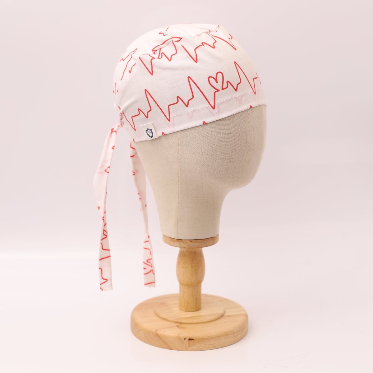 Gorro quirúrgico blanco para monitor cardíaco de ECG n.° 1