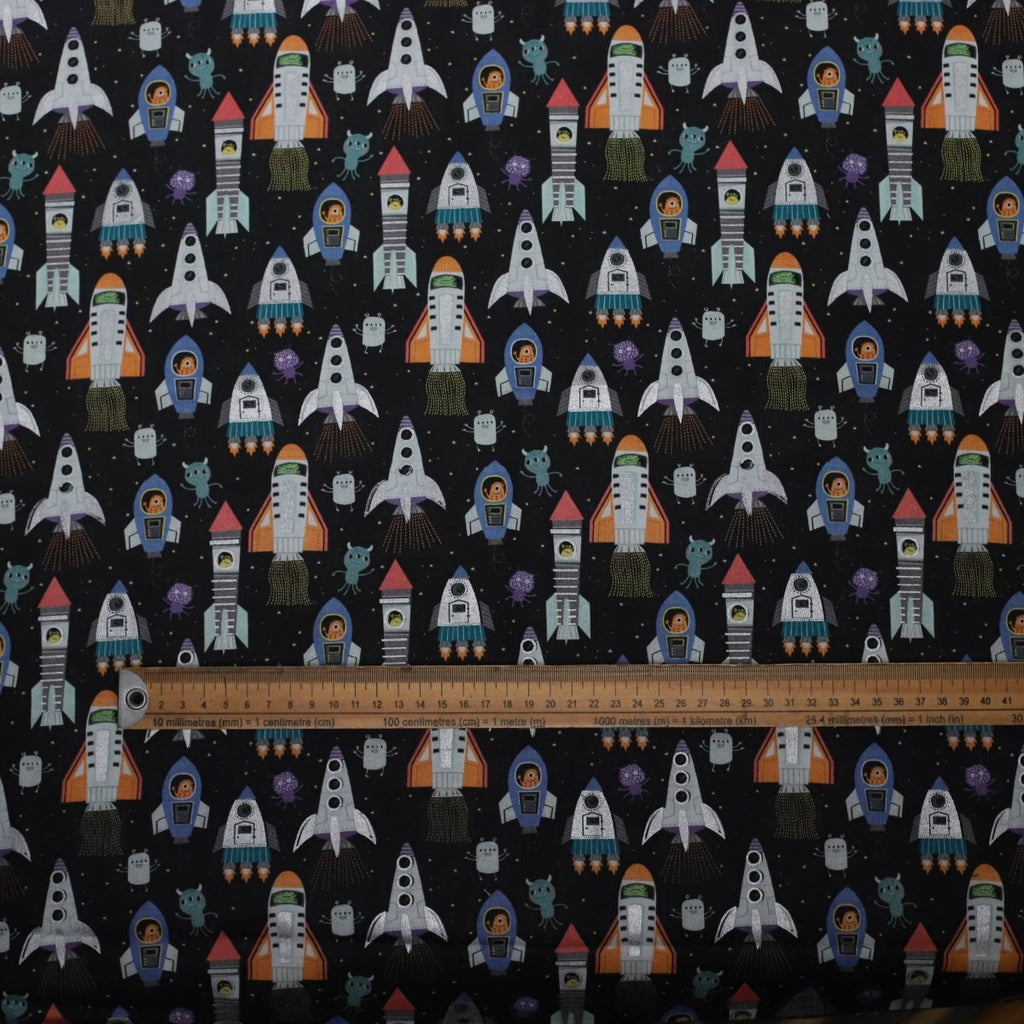 Spaceships in Space Scrub Caps