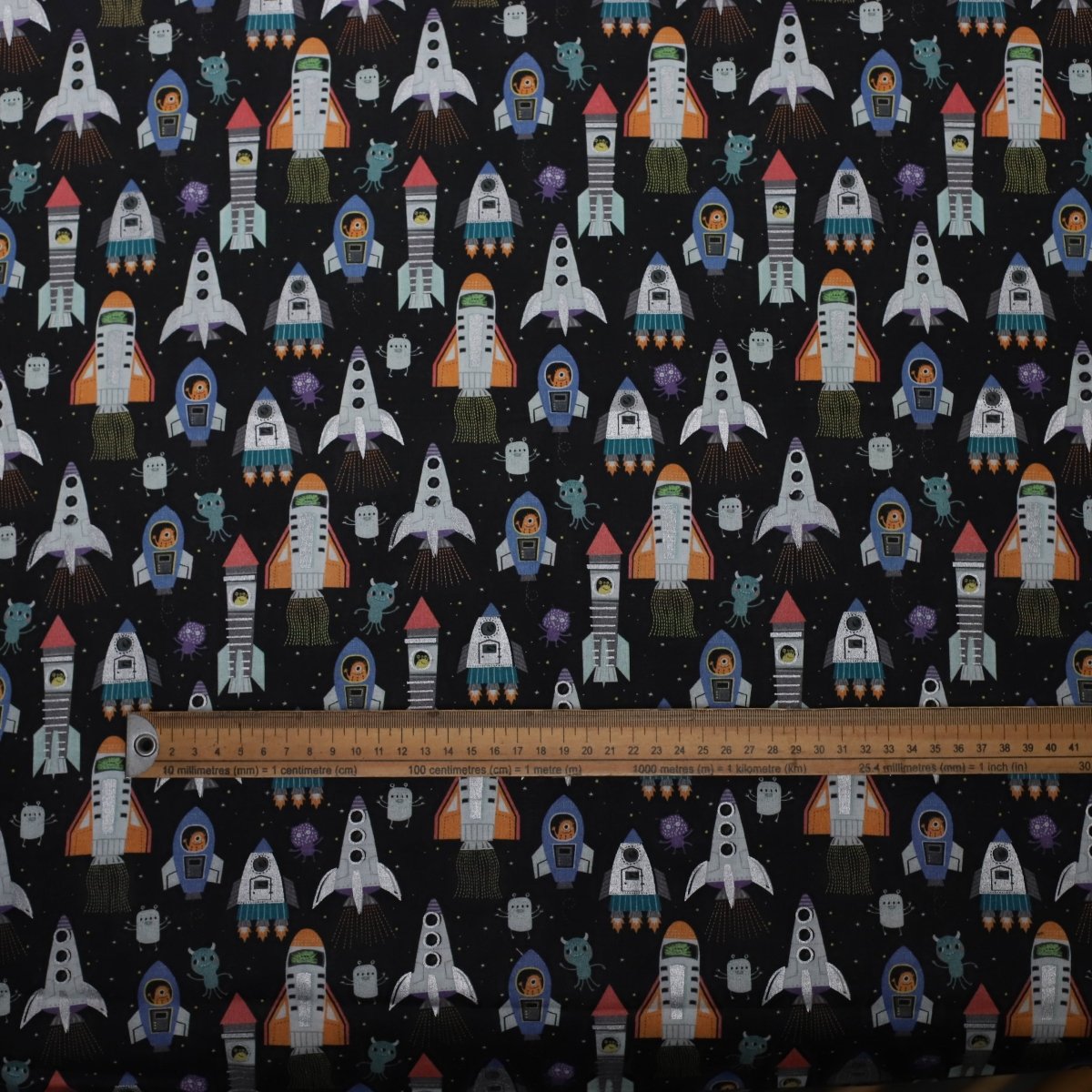 Spaceships in Space Scrub Caps