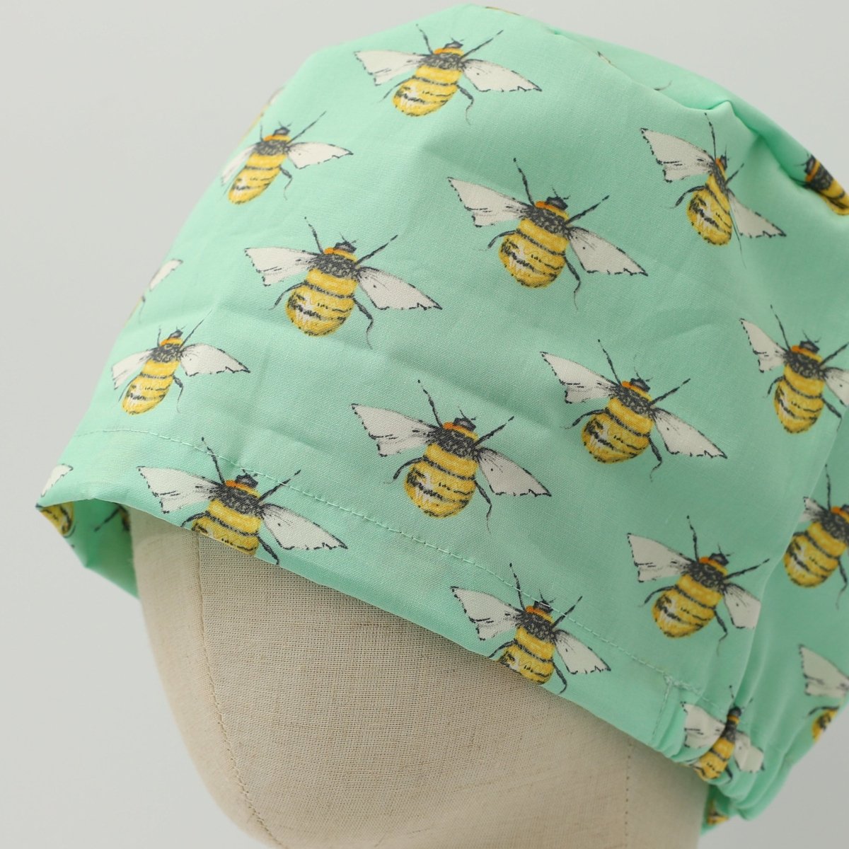 Bees On Teal Scrub Cap