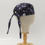 Military Camouflage Purple scrub cap pattern detail on mannequin