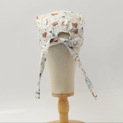 Boho Boheme Animals Scrub Cap