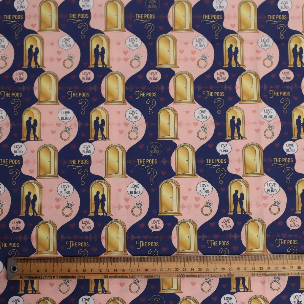 Love Is Blind Inspired “The Pods” scrub cap pattern shown flat