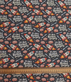 It’s Not Rocket Surgery scrub cap pattern shown flat
