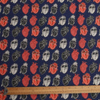 Abstract Aligned Anatomical Heart Navy scrub cap pattern shown flat