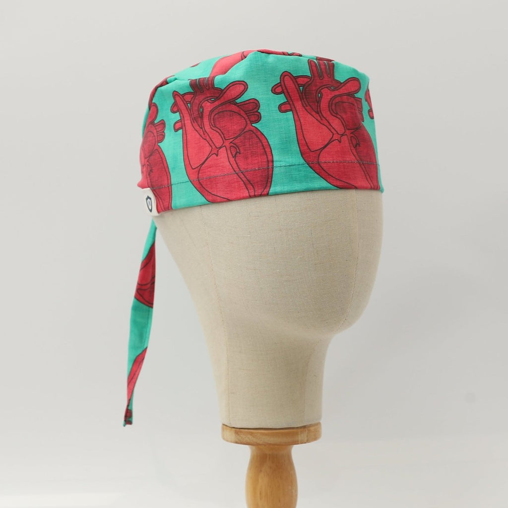Gorro quirúrgico con corte transversal en forma de corazón