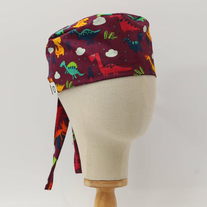 Dinosaurs Purple Scrub Cap