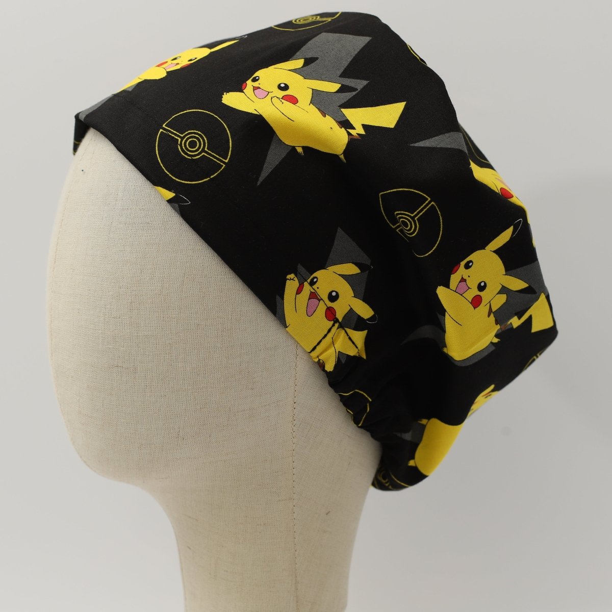 Pokemon Pikachu Yellow On Black Scrub Cap