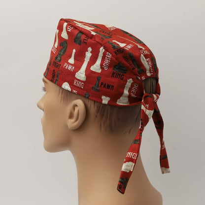 Gorro quirúrgico Gambito de dama de ajedrez