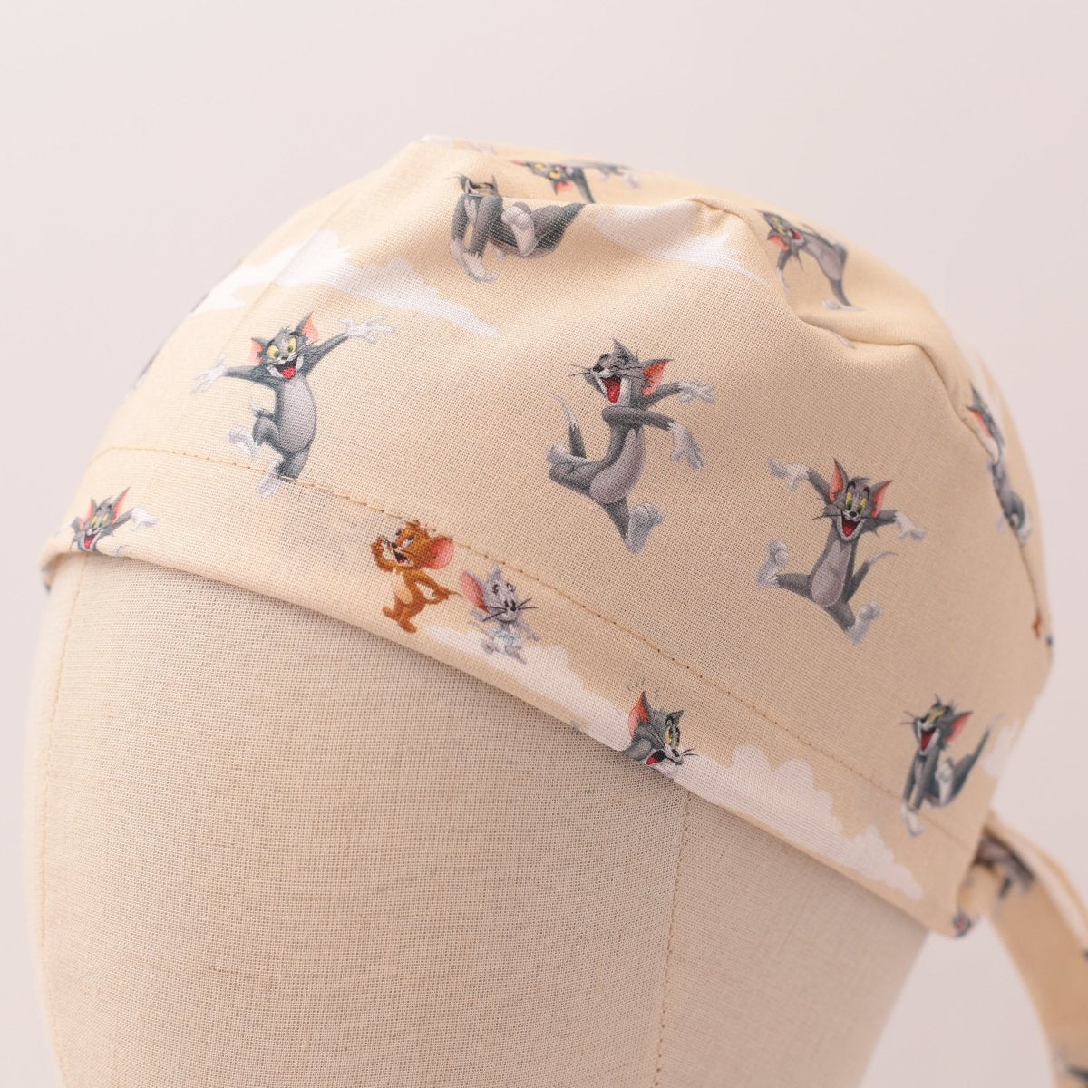 Tom And Jerry Clouds Beige Scrub Cap