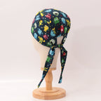 Germs Monsters #2 scrub cap shown on mannequin head