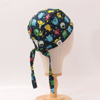 Germs Monsters #2 scrub cap shown on mannequin head