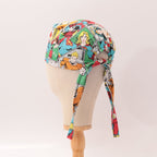 DC Comics Superheroes Colour Comic scrub cap shown from side angle