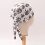 Football Club Newcastle scrub cap pattern detail on mannequin