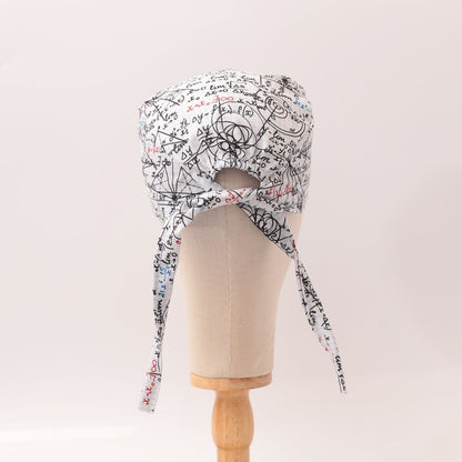 Gorro quirúrgico con pizarra de matemáticas