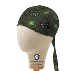 John Deere Tractor Race scrub cap in Captain fitted style