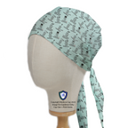 Keep Calm And Blame Anaesthesia scrub cap in Bandana tie-back style