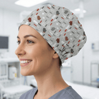 Kitchen Knives scrub cap shown on model