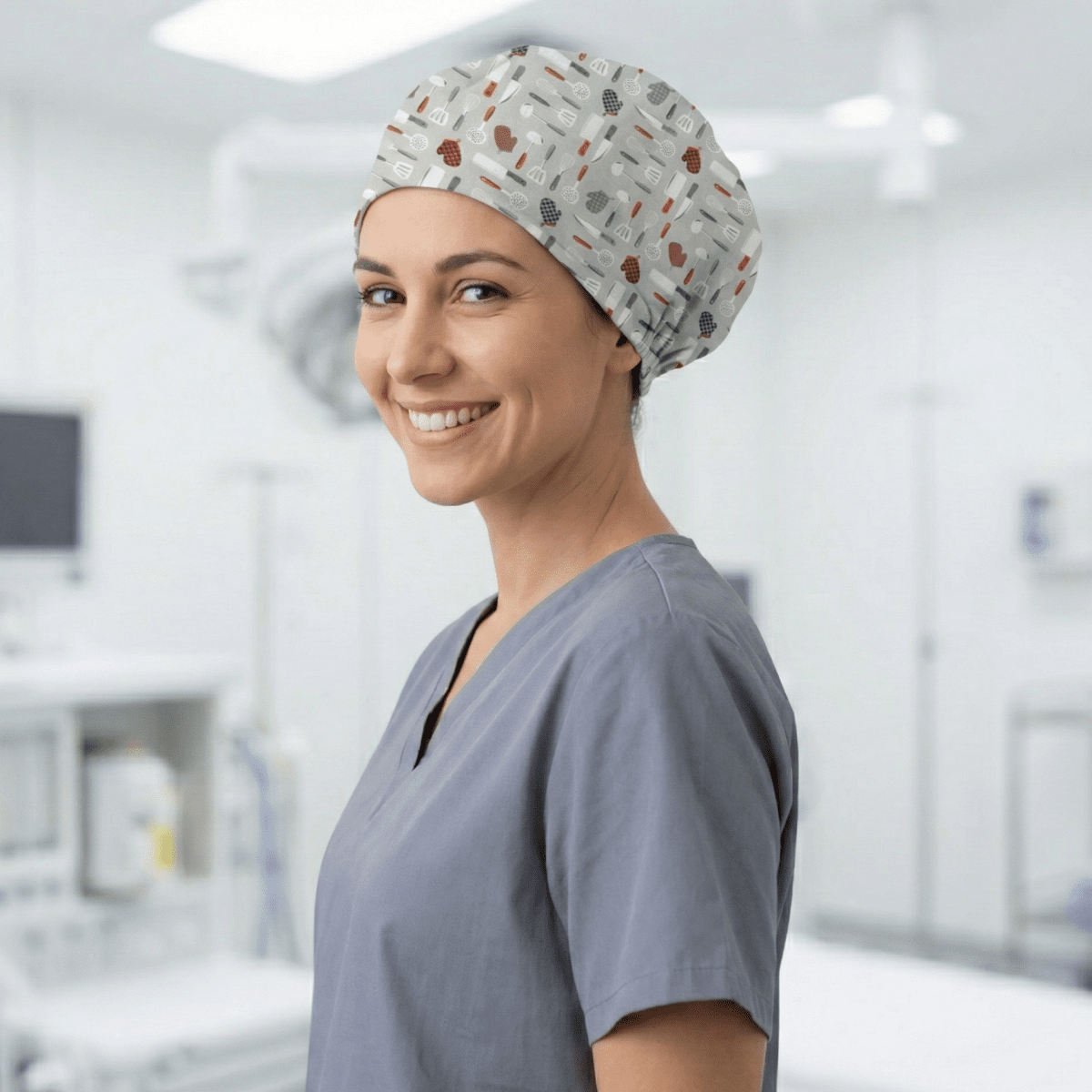 Kitchen Knives Scrub Cap scrub cap detail view 2