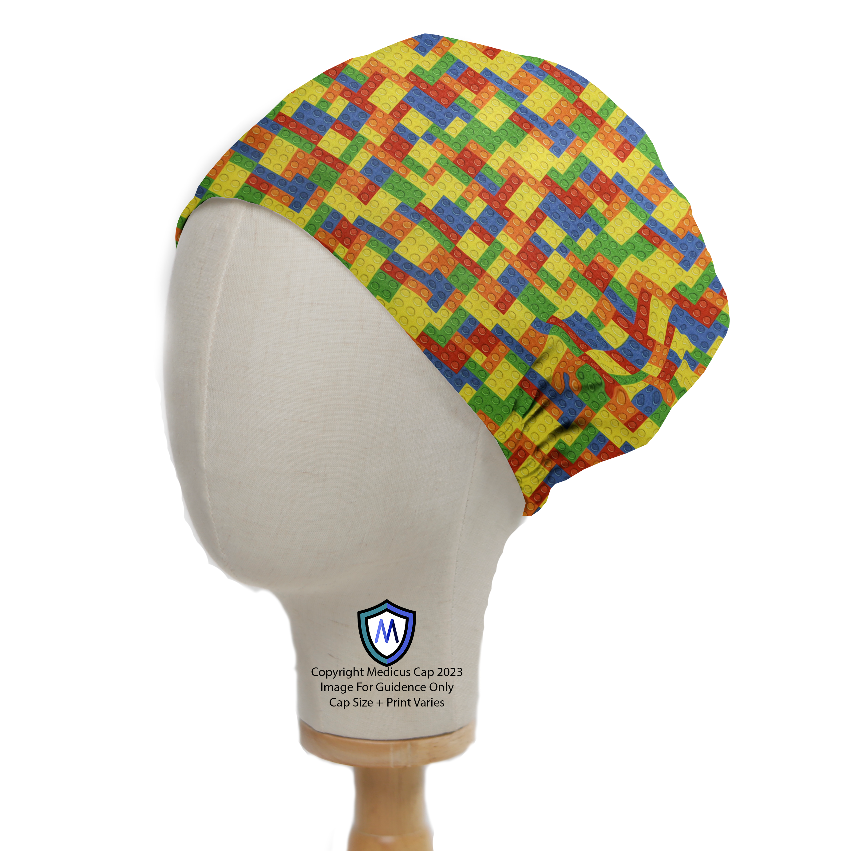 Games Lego Tetris Small Scrub Cap - Scrub Cap from Medicus Scrub Caps - Shop now at Medicus Scrub Caps - all, Games, new-arrivals, Patterned Scrub Caps, scrub cap