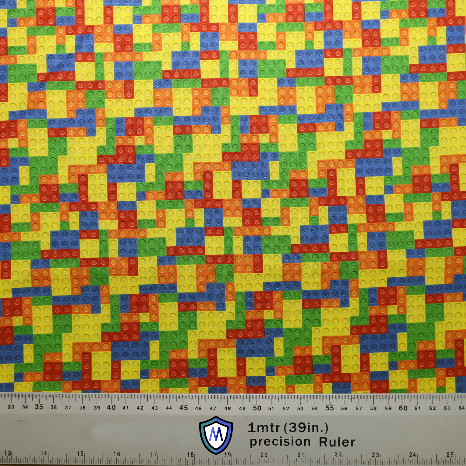 The Games Lego Tetris Small Scrub Cap by Medicus Scrub Caps features a colorful interlocking brick pattern in yellow, blue, red, green, and orange.