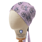 Lilo + Stitch On Purple scrub cap in Bandana tie-back style