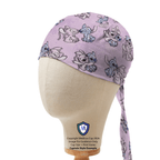 Lilo + Stitch On Purple scrub cap in Captain fitted style