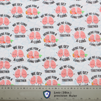 Lung Puns Be-Lung Together fabric pattern detail close-up