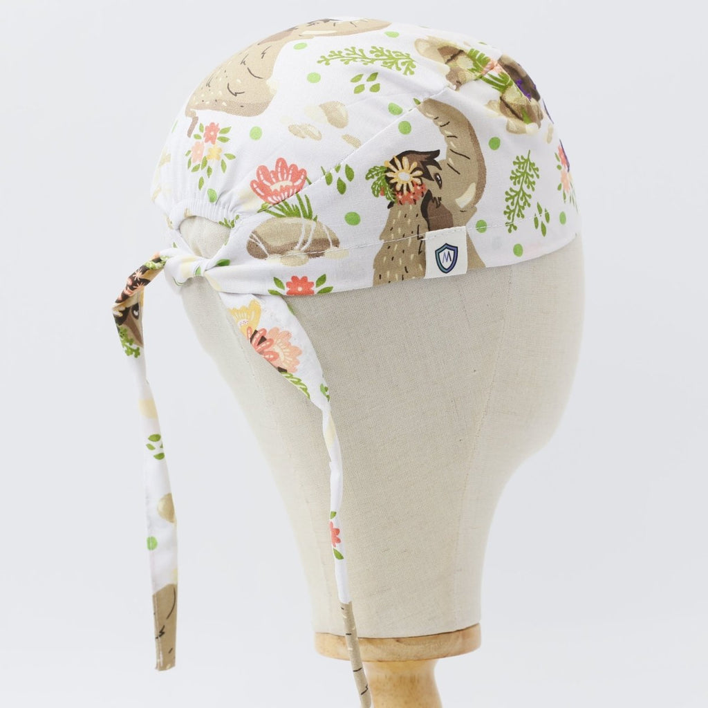 Gorro quirúrgico Boho Boheme con elefantes mamut