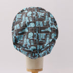 Human Body Xray Blue Grid scrub cap shown on mannequin head