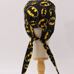 Batman Logo Signal Large scrub cap shown from side angle