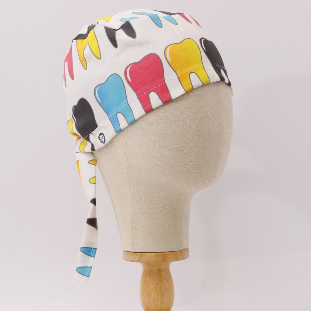 Large Colourful Teeth Scrub Cap