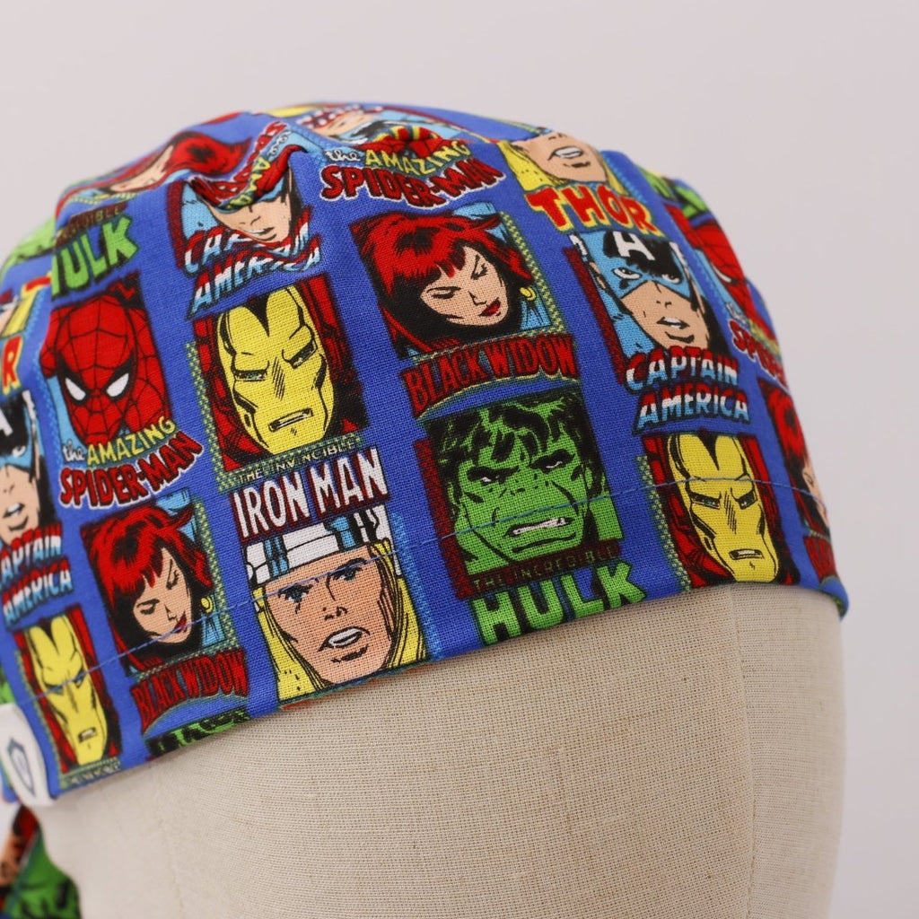 Marvel Avengers Comic Book Front Covers Superhero Scrub Cap