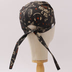 Lets Rock + Roll Anaesthesia scrub cap pattern detail on mannequin